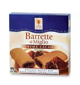 Barrette bio al miglio con crema al cacao