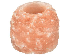 Portacandela di sale rosa dell'Himalaya 850 grammi circa