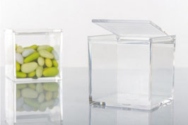 Scatolina plexiglass con coperchio 7x7 cm