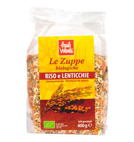 Zuppa riso e lenticchie