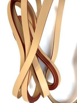 MANICI PIATTI IN PELLE TAGLIO VIVO LV BORDO MATTONE al mt NEW!