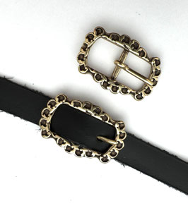 FIBBIE IN ZAMA 1704/15 deco BRONZO LUCIDO