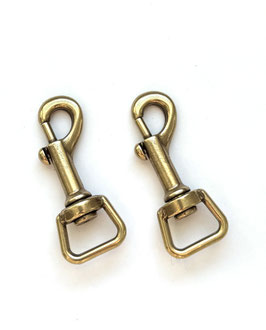 MOSCHETTONE GUINZAGLIO 15 mm BRONZO LUCIDO