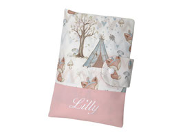 Personalisierte Windeltasche *Indianer Fuchs* rosa