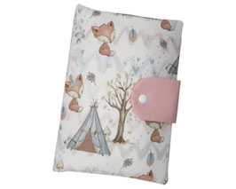 Windeltasche *Indianer Fuchs mit Tipi*rosa
