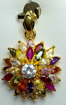 Pendant with different gemstones