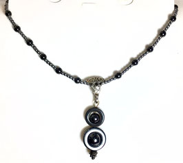 Handmade necklace with hematite beads