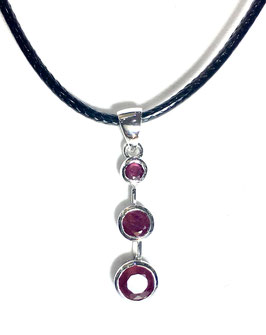 One of a kind handmade pendant with ruby, 2,92 ct.