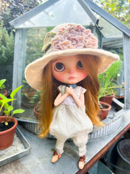 felt hat dusty hydrangea