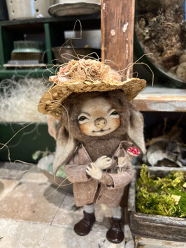 cream-beige band staw hat FAYE/Dudu/wuwu/mengmeng/jacoosun