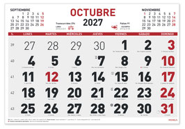 Calendario Mensual 30x21cm