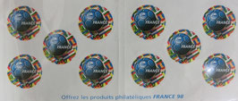 フランスサッカー記念切手3.0×10=30