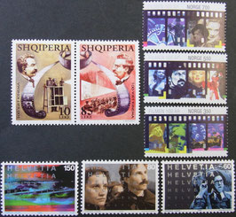 ノルウェー、スイス、アルバニア　映画100年記念切手