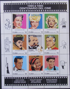 キューバ　映画100年記念切手