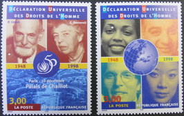 フランス　世界人権宣言50年記念切手
