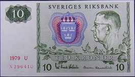 スウェーデン　10クローナ