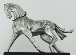 Pferd Skulptur silber