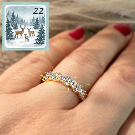 FINGERRING "Twinkle Circle" vergoldet