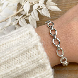 ARMKETTE Glieder oval Silber