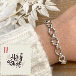 11.Dezember: ARMKETTE Glieder oval Silber
