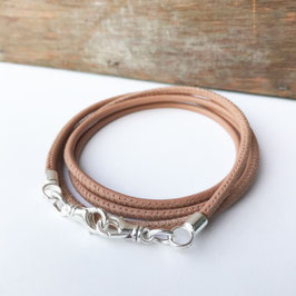 Maskenband 4 in 1 Nappaleder NUDE matt