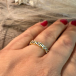 FINGERRING "Twinkle Circle" vergoldet