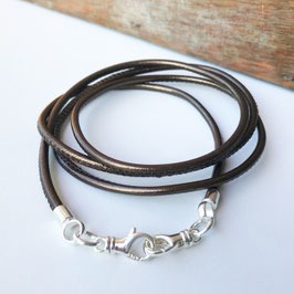 Maskenband 4 in 1 Nappaleder GOLDBRAUN metallic