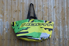 Strandtasche 2.0, weiß, grün, gelb, schwarz, North, Unikat-Nr. 784