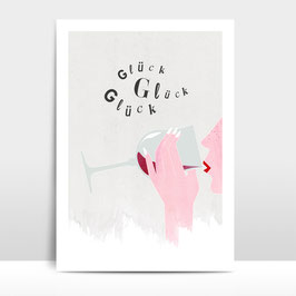 A4 Artprint "Glück Glück Glück"