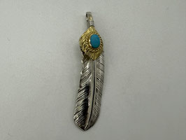 【極美品】上金金縄ターコイズフェザー右①【現行】
