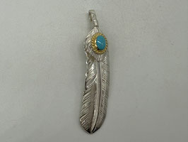 【新品】上銀金縄ターコイズフェザー右④【現行】