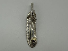 【美品】銀爪金メタル付特大フェザー左①【現行】