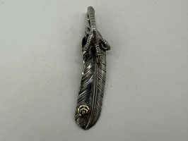 【美品】銀爪メタル付特大フェザー右①【現行】