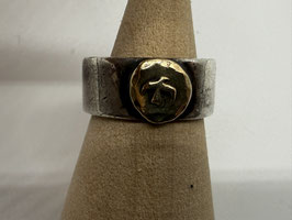 【レア】平打リングOLD【9.5号はみ出しメタル】