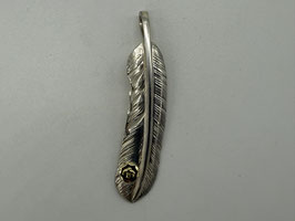 【ほぼ新品】金メタル付特大フェザー右①【現行】