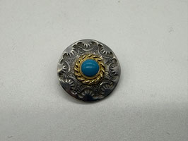【美品】金縄ターコイズコンチョ①