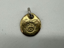 全金太陽メタル　18K 純金『太陽』メダル（大） ペンダントのみ【JUNGOLD】H&D