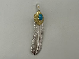 【新品】上金金縄ターコイズフェザー右①【現行】