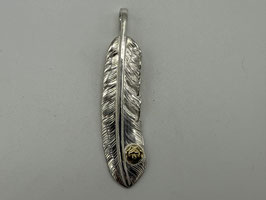 【極美品】金メタル付特大フェザー左①【現行】
