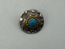 【美品】金縄ターコイズコンチョ③