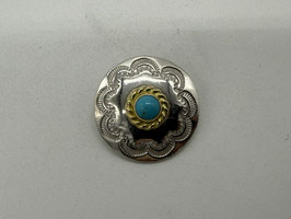 【美品】金縄ターコイズコンチョ①