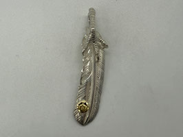 【ほぼ新品】銀爪メタル付特大フェザー右①【現行】