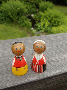 Trä figurer, paret (Leksand&Malung) / 木の人形 ペア