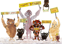 Birthday card monsters