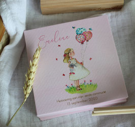 Communiekaartjes of lentefeest : persoonlijke illustratie + lay-out.