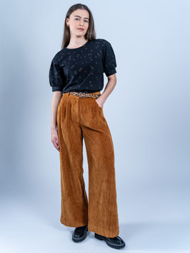 Mademoiselle Yéyé Cord-Hose "Gig Ready", brown