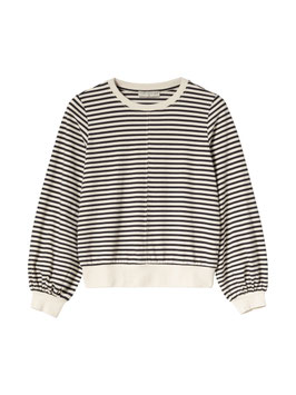 Mademoiselle Yéyé Shirt "Drift Flair Top", ministripes black