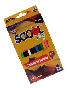 SCOOL Lapices de Colores 12+2