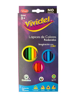 Dixon Lapices de Colores Vividel 12