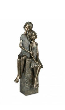 Formano  Paar sitzend Bronzefarben Deko-Idee-Bronze-Figur